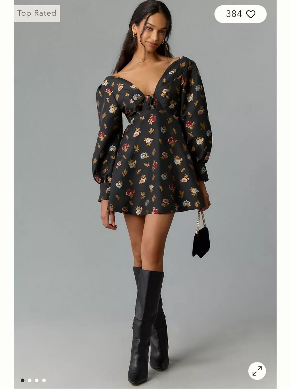 Anthropologie x Maeve Women's Sculpted V-Neck Mini Dress